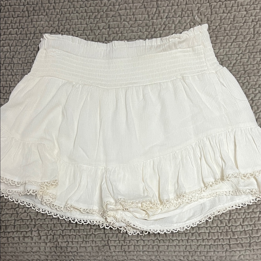 Aeropostale Cream Textured Skirt